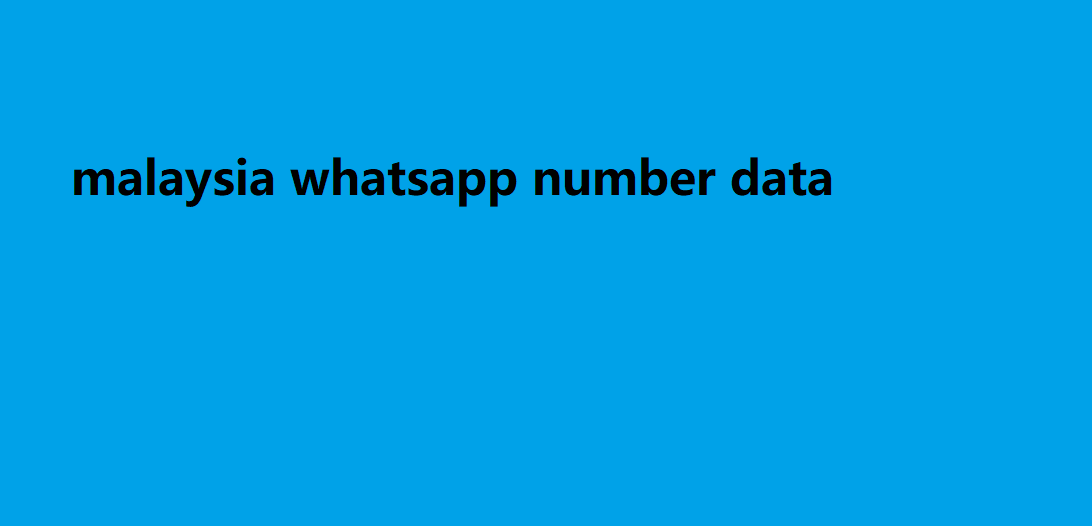 malaysia whatsapp number data