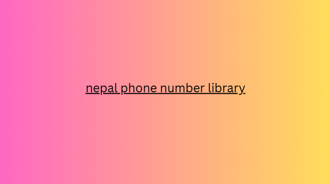 nepal phone number library