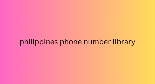 philippines phone number library